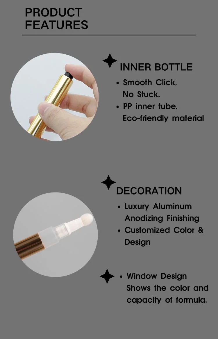 3ml Aluminum Multi-Functional Click Pen with Window