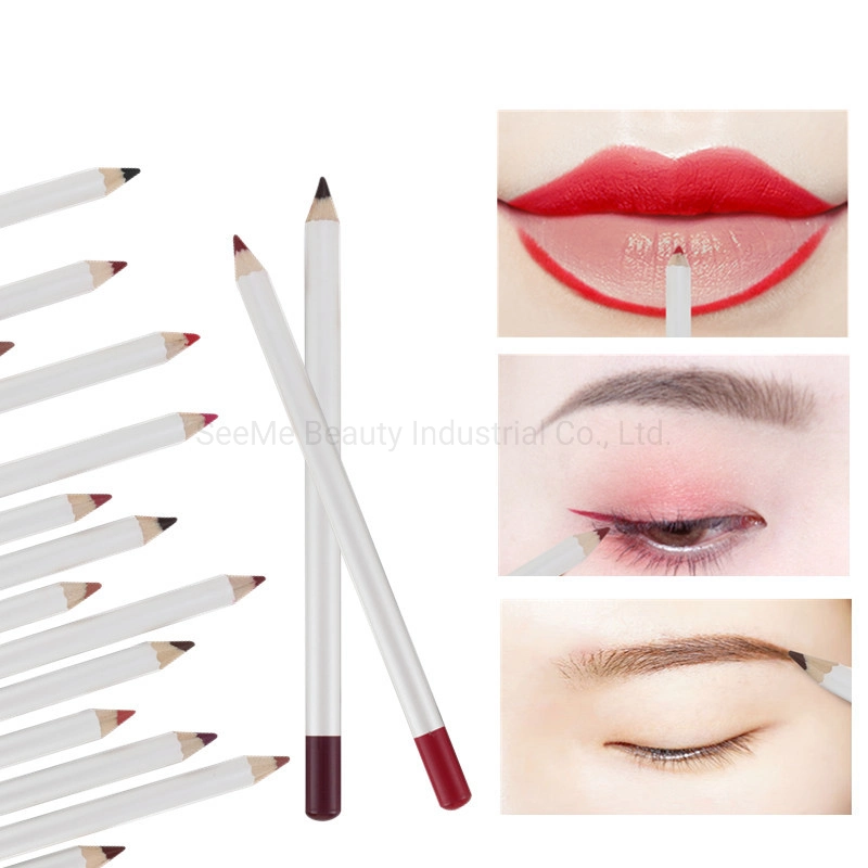 25 Colors High Pigmented Long Lasting Waterproof Creamy Lip Liner Pencil with Sharpener Lip Makeup Matte Lip Liner Pencil for Women