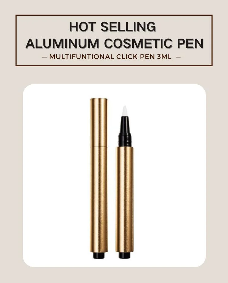 Popular 2.8ml Empty Metal Multi-Functional Cosmetic Click Pen Concealer Pen